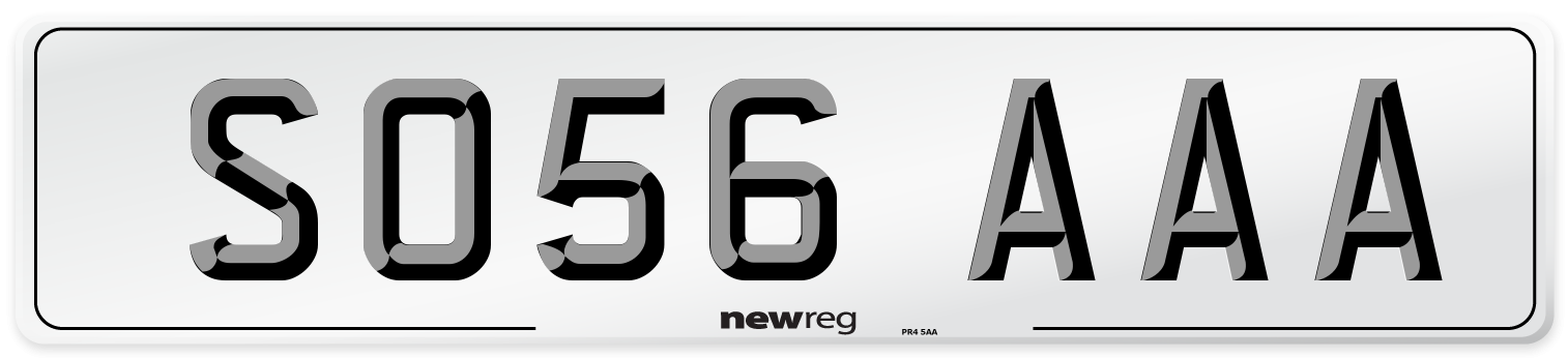 SO56 AAA Number Plate from New Reg